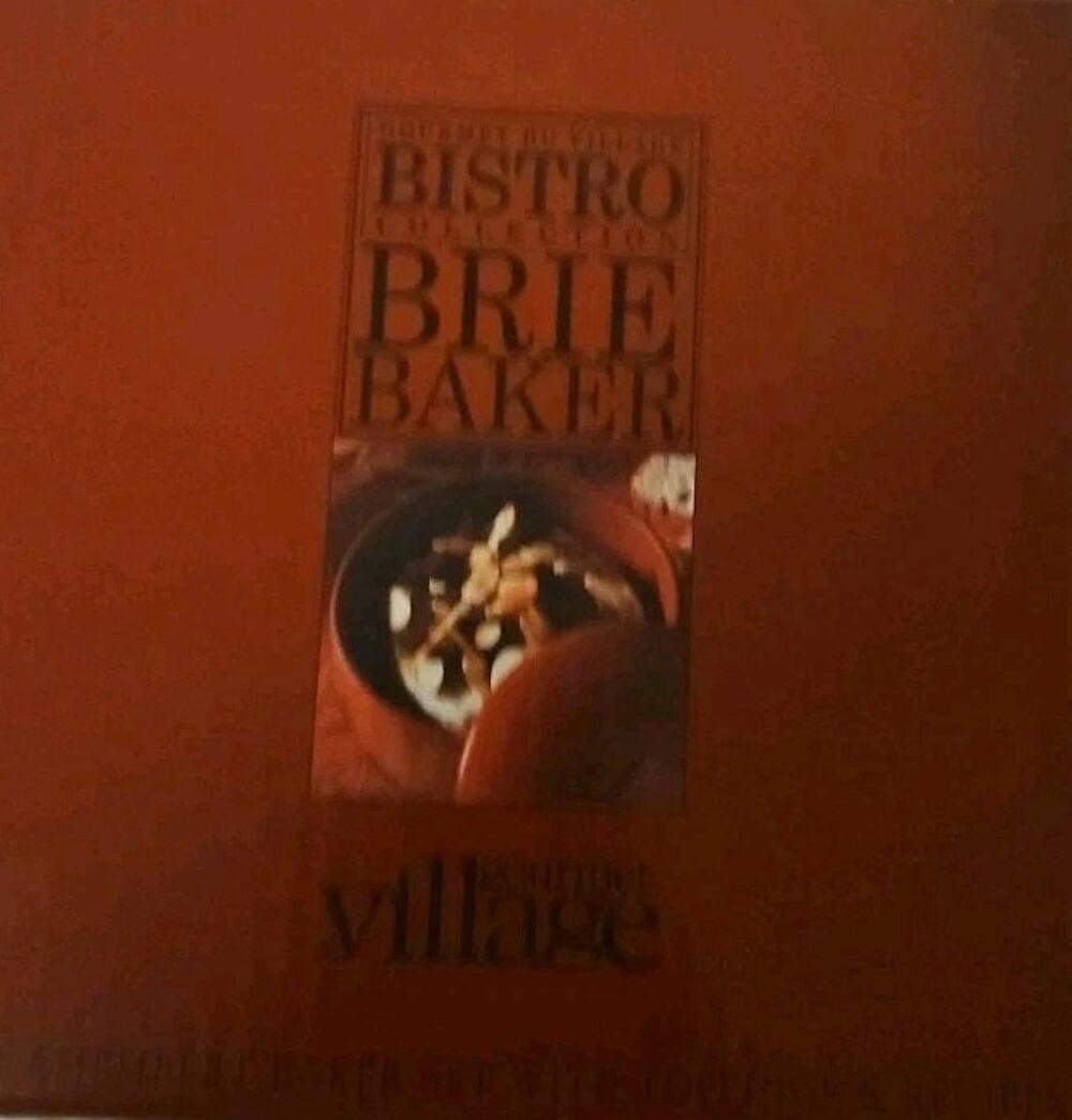 Bistro Collection Brie Camembert Cheese Baker Porcelain Warming Serving Dish Red